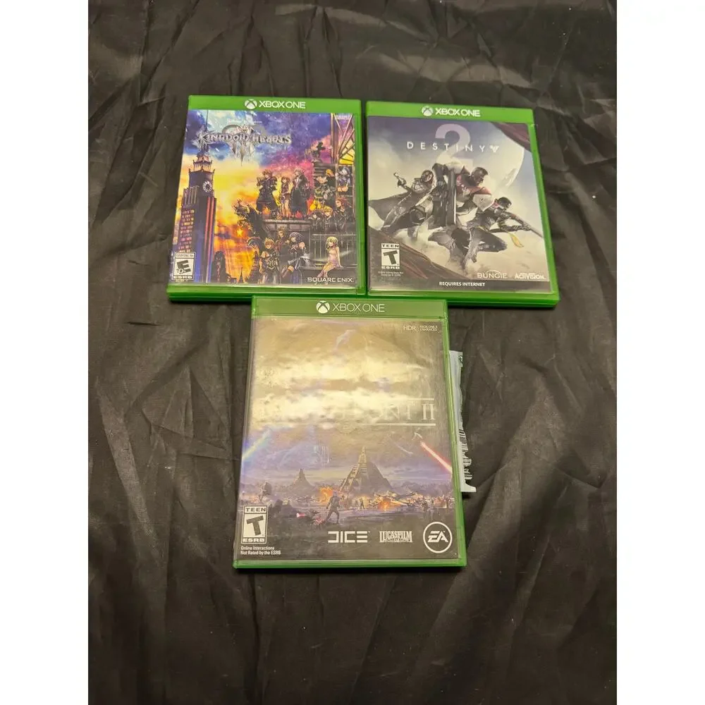 Xbox One Game Lot: Kingdom Hearts III Destiny 2 Star Wars Battlefront II CIB VG
